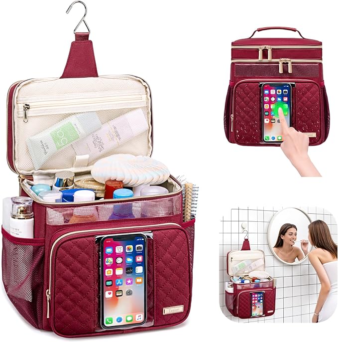 Large Toiletry Bag for Women Men,Bathroom Bag,Water Resistant Portable Shower Caddy for College Dorm,Hanging Toiletry Bags for Traveling,Gym Camping Cruise Ship Travel Essentials Shower Bag