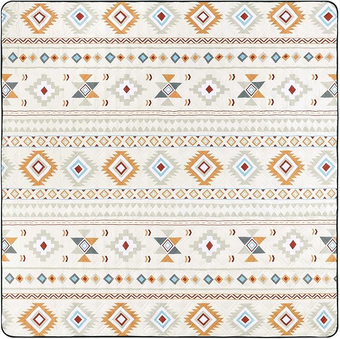 HiiARug Picnic Blankets Extra Large Picnic Outdoor Blanket 80"x80" Waterproof Foldable Outdoor Rug Boho Beach Blanket Sandproof Camping Mat Picnic Mat for Beach, Camping Grass Lawn Park Accessories
