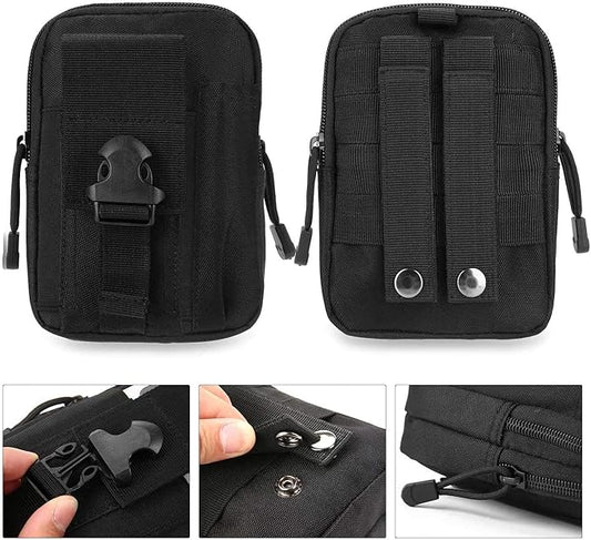 Tactical Molle Pouch, Universal EDC Waist Bag Pouches, Outdoor Belt Bags Gear Tool Gadget Pocket with Cell Phone Holster