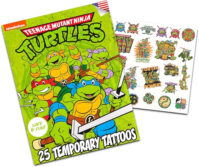 TMNT Imagine Ink Activity and Coloring Book Bundle for Kids with 25 Ninja Turtle Tattoos and Party Favors