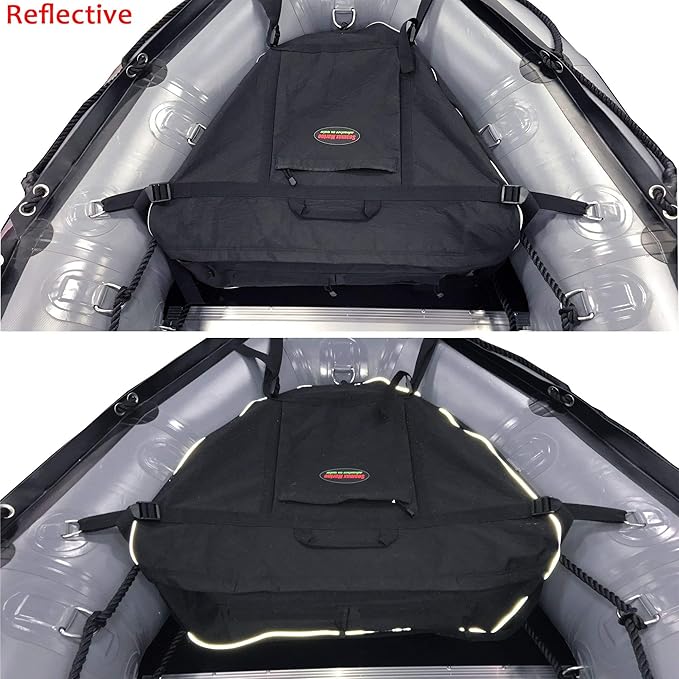 Seamax Sunlitec Front Accessory Storage Bow Bag for Inflatable Boat, with Reflective Line