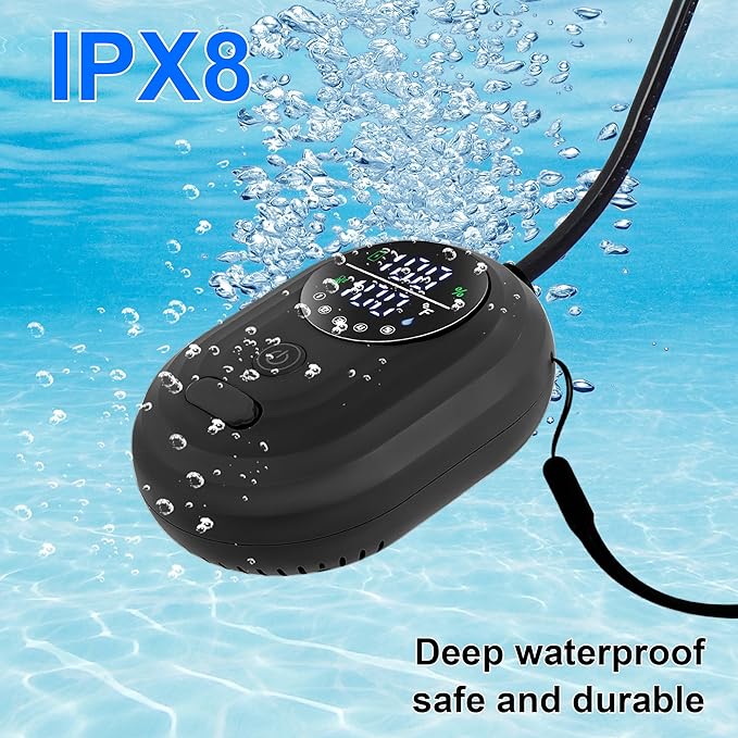 Lightweight Portable Camping Shower, 6000mAh Rechargeable Outdoor Shower Pump with 5 Pressure Modes, Filtered Shower Head, Temperature & Power Display for Hiking, Travel, Washing, Emergency