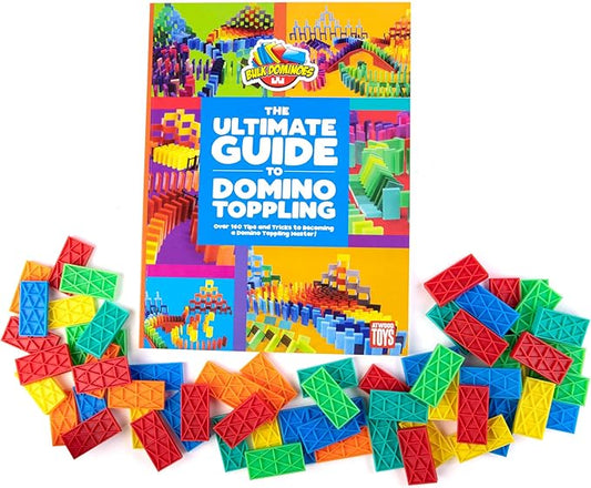 Bulk Dominoes Kinetic Domino Kit | Dominoes Set, STEM STEAM Small Toys, Family Games for Kids, Kids Toys and Games, Building, Toppling, Chain Reaction Sets (Jumpstarter)