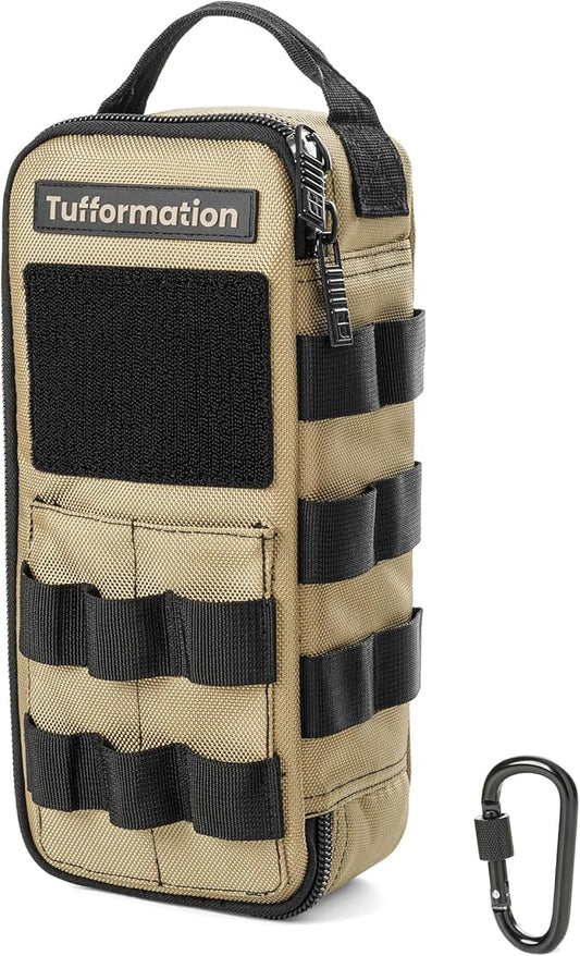 Heavy Duty Small Tool Bag Pouch Portable Utility Organizer Case with Zipper Handle. Perfect for EDC, Motorcycle, Road Bike, Electricians & More