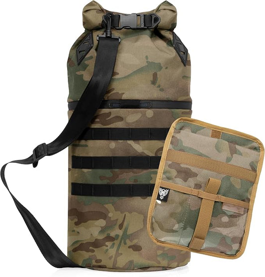 ~ AQUA RT Dry Bag~ Water-Proof Faraday Dry Bag for Laptops, Tablets, and Mid-Size Electronics ~ Small LITE Faraday Bag Combo ~ Multicam Camo