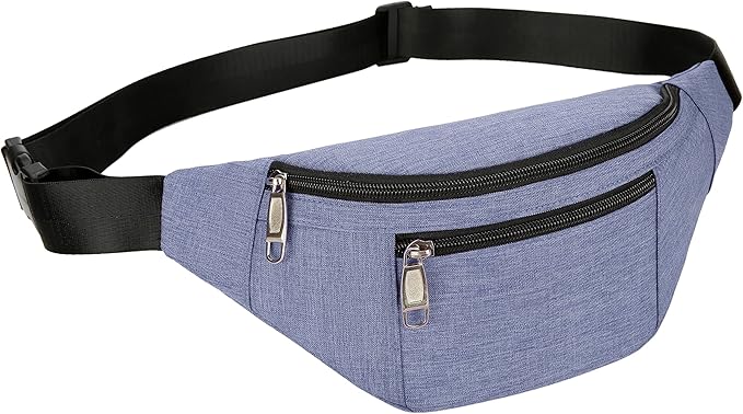 Fanny Pack for Men & Women, Fashion Waterproof Waist Packs with Adjustable Belt, Casual Bag Bum Bags for Travel Sports Running.