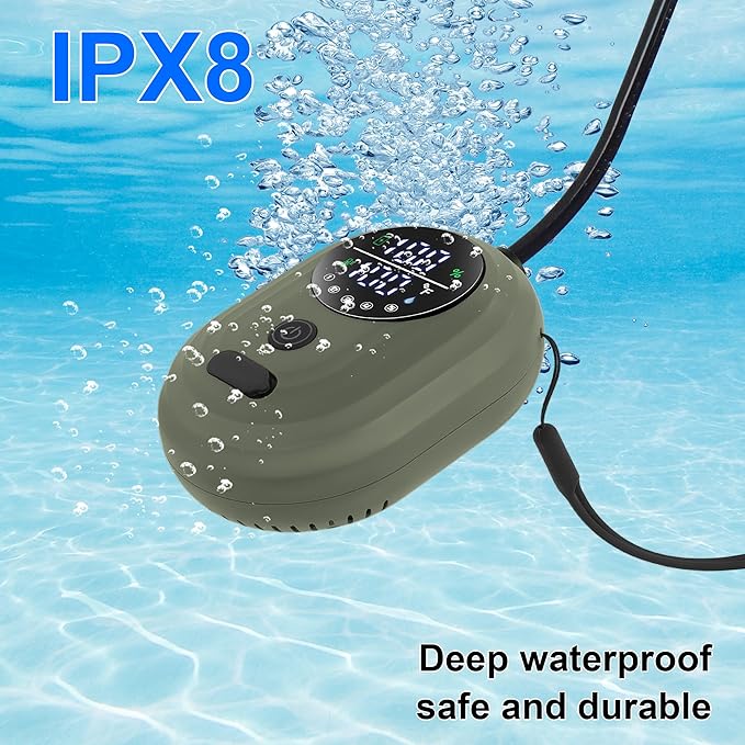 Lightweight Portable Camping Shower, 6000mAh Rechargeable Outdoor Shower Pump with 5 Pressure Modes, Filtered Shower Head, Temperature & Power Display for Hiking, Travel, Washing, Emergency