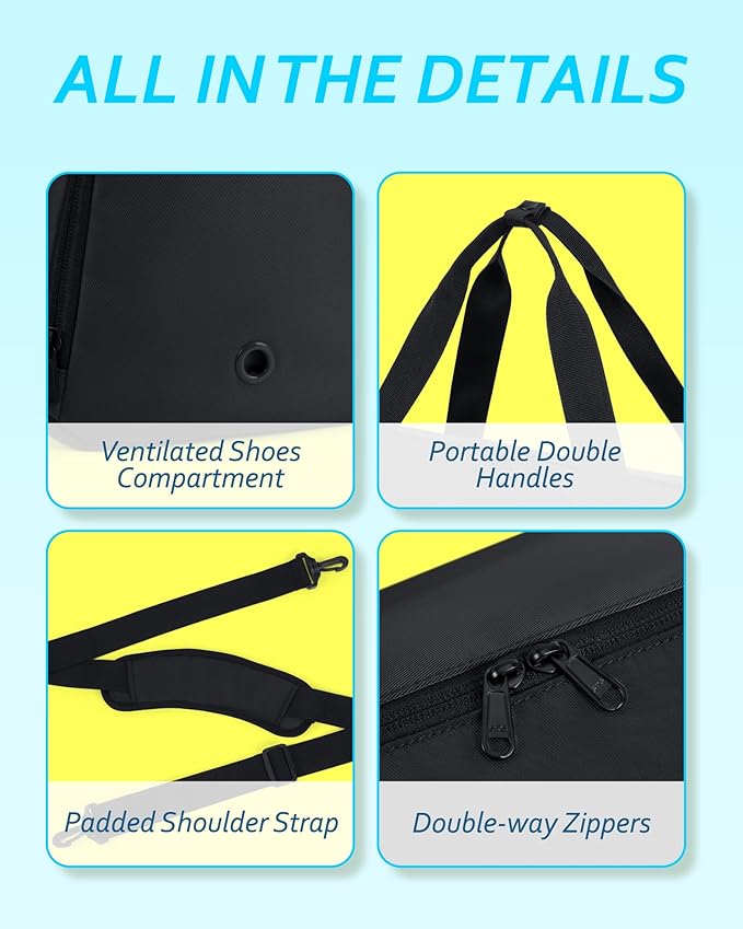 BAGSMART Gym Bag With Shoe Compartment & Wet Pocket, Lightweight Sports Travel Duffel Bag, Carry On Bag Weekender Overnight Bag, Water Resistant Sports Gym Tote Bags Swimming Yoga, Dark pink