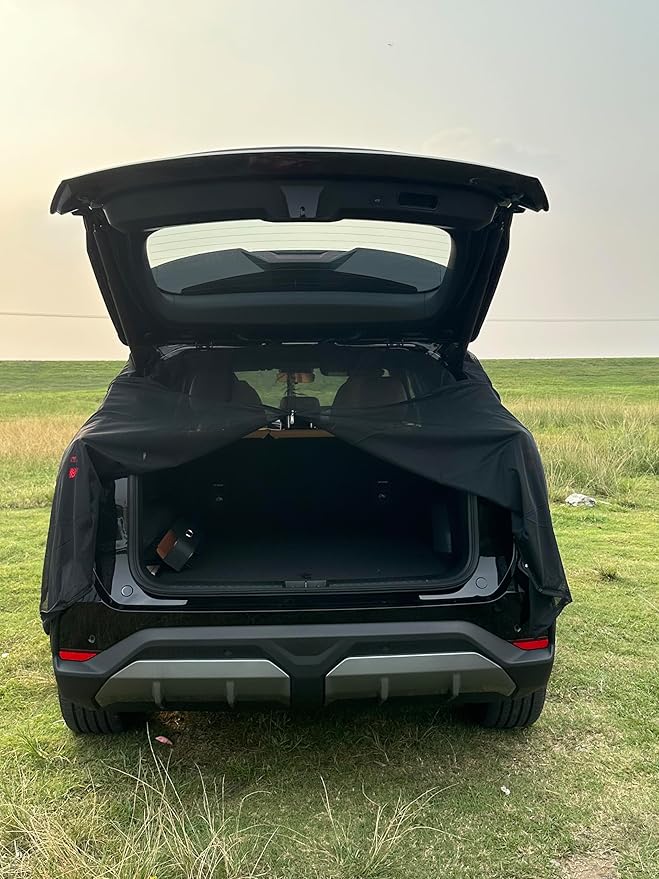 Car Camping Net Car Tailgate Net Car Tailgate Mosquito Net Rear Magnetic Mount Breathable Mesh Tent Camping Accessories for SUV UV MPV Camping