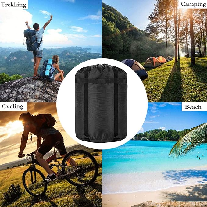 Compression Stuff Sack, 24L/36L/46L Sleeping Bags Storage Stuff Sack Organizer Waterproof Camping Hiking Backpacking Bag for Travel - Great Sleeping Bags Clothes Camping