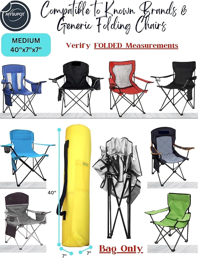 Replacement Bag for Folding Camping Chair, Portable Camp Chair, Hammock, Yoga Mat, Umbrella, Tents, Tripods, Fishing Poles - 420D Oxford Polyester Fabric