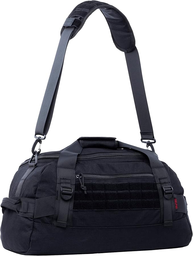 Tactical Duffle Bag MOLLE Gear Bag Carry on Travel Weekend Duffel Bag. Ideal for Hunting, Shooting Range, Law Enforcement, Camping, Travel and Viechle. 35L