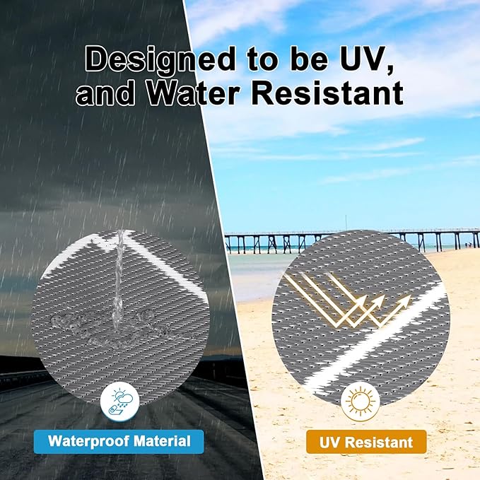 HEBE Outdoor Rug 6'x9' for Patios Waterproof Clearance Reversible Patio Mat Plastic Straw Rug RV Camping Mat Outside Area Rug Carpet for Camping RV,Porch,Deck,Balcony,Camper,Backyard