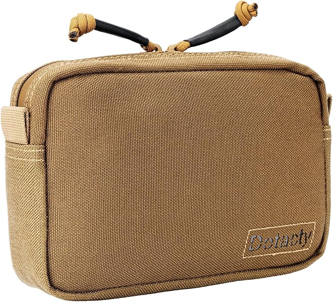 Tactical Belt Pouch EDC Waist Bag MOLLE Admin Pocket Modular Medical Kit Organizer Phone Holster Vest Pack Nylon Utility Zipper Wallet Small Gear Tool Carrier for Men Women Camping Hiking