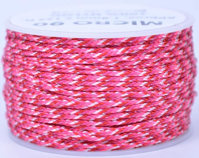 BORED? PARACORD! Nylon Micro Cord - 125 or 1000 Foot Spool Options - 70+ Colors and Patterns - 1.18mm Cord