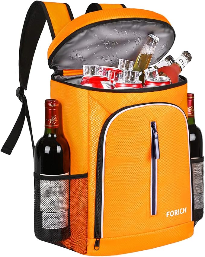 FORICH Soft Cooler Backpack Insulated Waterproof Backpack Cooler Bag Leak Proof Portable Small Cooler Backpacks to Work Lunch Travel Beach Camping Hiking Picnic Fishing Beer for Men Women