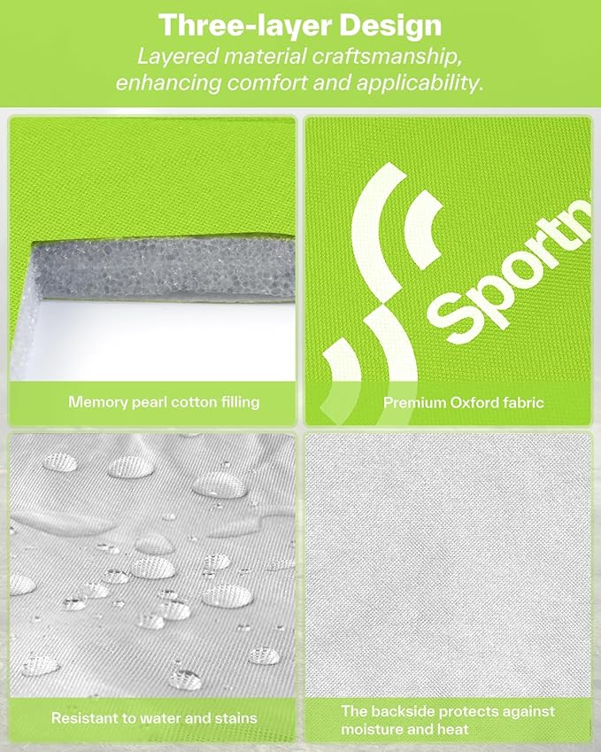 Sportneer Sitting Pad, Sit Pads for Backpacking Portable Camping Sit Pad Waterproof Folding Pad Stadium Seat Pad for for Camping Picnics Hiking