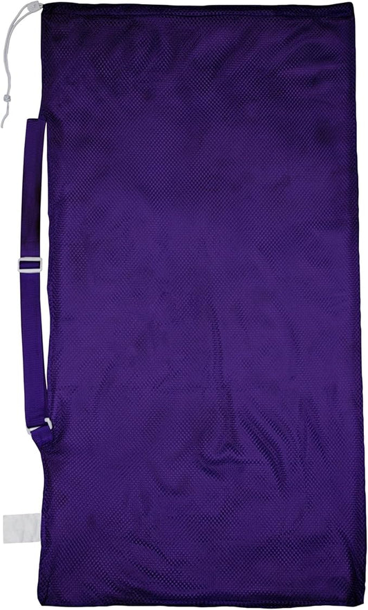 Champion Sports Mesh Equipment Bag – Heavy-Duty Nylon Drawstring Bag with Lock & ID Tag, Breathable Storage Sack for Balls, Swim Gear, Laundry & Toys, Multiple Sizes & Colors