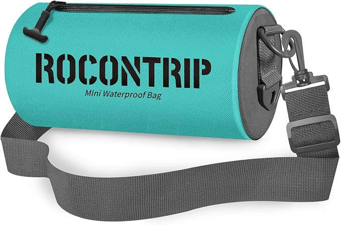 ROCONTRIP Crossbody Waterproof Bag IPX8 Dry Bag With Airtight Zipper Dry Sacks lightweight Portable Swimming Bag For Swimming Kayaking Camping Boating Rafting Fishing Travelling Snorkeling