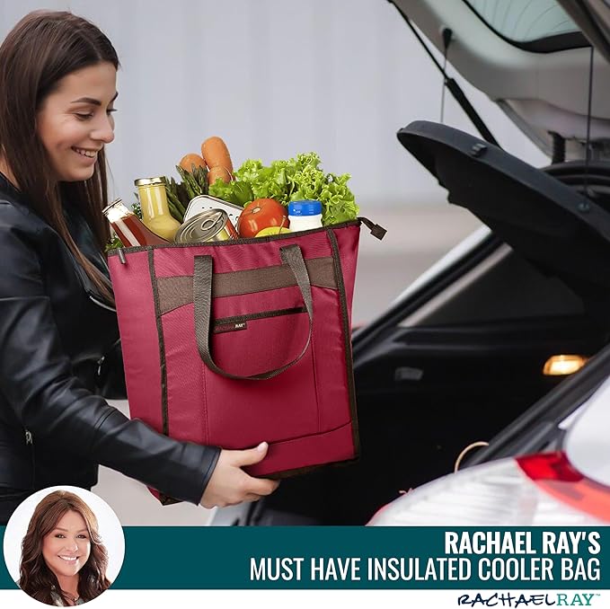 Rachael Ray Chillout Soft Sided Cooler Bag - Insulated, Leak Proof, Portable for Travel