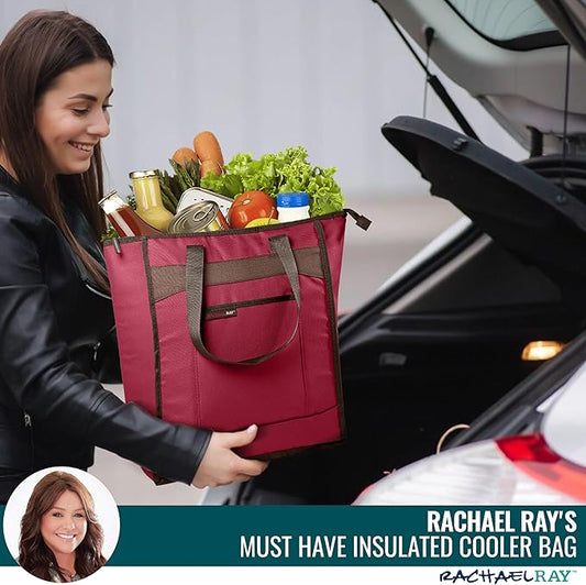 Rachael Ray Chillout Soft Sided Cooler Bag - Insulated, Leak Proof, Portable for Travel