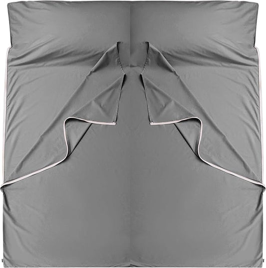 Brand - GANNAFEE Cotton Sleeping Bag Liner with Zipper - 100% Cotton Travel Sheet Sleep Sack Adult - Travel Sleeping Bag for Hotels Camping Hiking
