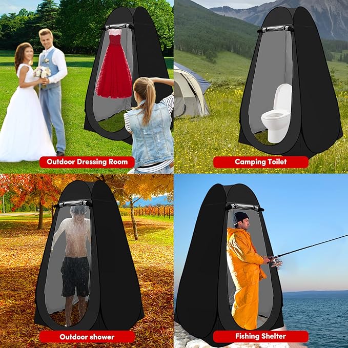 Pop Up Privacy Tent Shower Tent Changing Tent Portable Outdoor Camping Bathroom Toilet Tent Changing Dressing Room Privacy Shelters Room for Hiking and Beach Sun Shelter Picnic Fishing- Waterproof