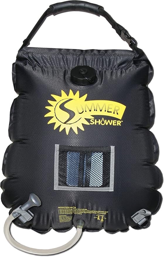 ADVANCED ELEMENTS - Summer Shower/Solar Shower - Different Capacity - Shower Head - Reflective Mirror - Fill Valve - Black or Silver