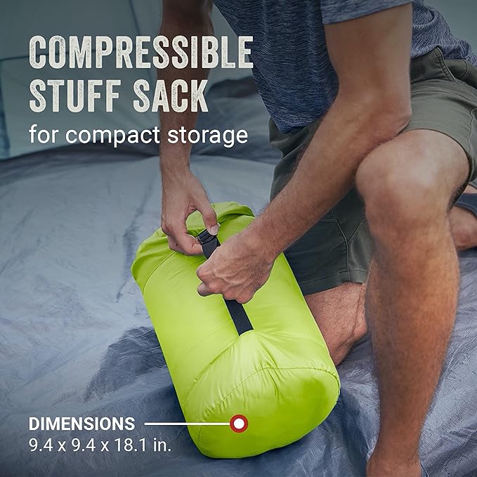 Coleman Kompact Sleeping Bag, Indoor/Outdoor Lightweight Sleeping Bag for Adults, 20°F/30°F/40°F Options for Camping, Hiking, Backpacking with Included Compression Sack