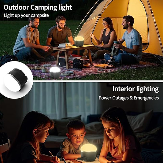 LED Camping Lantern Rechargeable, 1000LM Portable Camping Tent Light with 4 Light Modes & Magnetic Base, 4000mAh Emergency Hanging Light for Hurricane, Power Outage, Home, Camping, Hiking