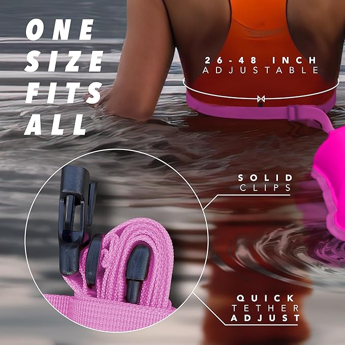 Swim Buoy for Open Water with Dry Bag 15L - Fully Waterproof Swim Bubble - Be Safe with Higher Visibility, Toughened Nylon and Rest Handle Swimming Buoy - Open Water Buoy for All Season Swimmers