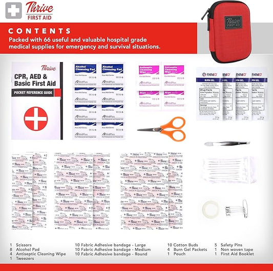 Thrive Travel Essentials Mini First Aid Kit (2 Pack)