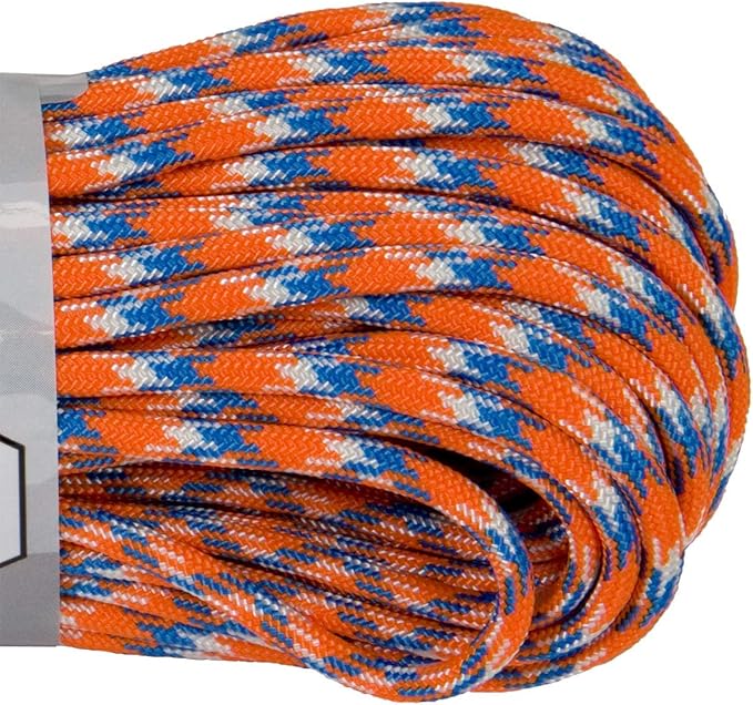 Atwood Rope MFG 550 Paracord 100 Feet 7-Strand Core Nylon Parachute Cord Outside Survival Gear Made in USA | Lanyards, Bracelets, Handle Wraps, Keychain (Bronco)