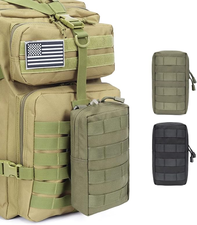 Azarxis Molle Pouches, Tactical Compact EDC Small Utility Pouch Waist Bags Sundries Storage Admin Organize Gear Gadget for Military Backpack