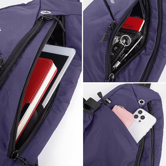 TITECOUGO Sling Bag Crossbody Shoulder Outdoor Travel Hiking Backpack for Women & Men