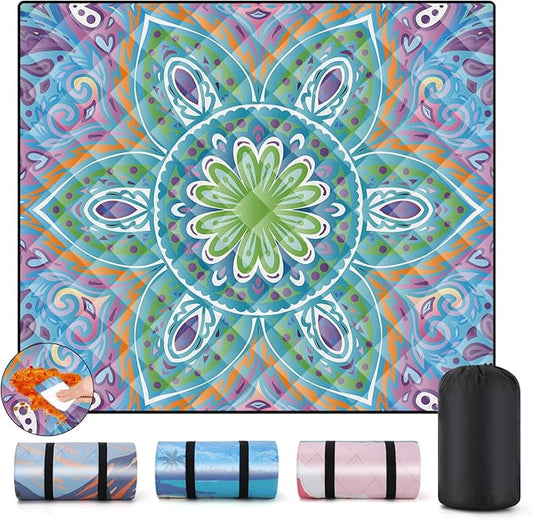 Picnic Blankets 60x80 Outdoor Anti Sand Manta De Playa Ultralight Wide Excersing Matts for Home Camp Quilts for Trailers Camping Essentials Fun Anniversary Retirement Her Friend Sister Gifts