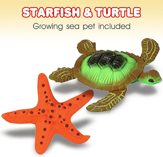 ArtCreativity Growing Sea Animals 6 Different Water Expanding Sea Creatures - Grows 6X Larger - Amazing Sensory Jelly-Like Toy - Fun and Educational Gift for Boys and Girls.