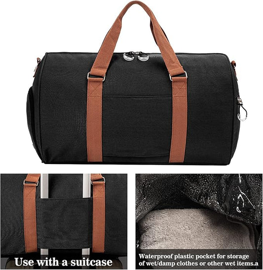 Kuston Sports Gym Bag with Shoe Compartment&Wet Pocket,Travel Duffel bag,Weekend Bag,Workout Bag Suitable for Men and Women