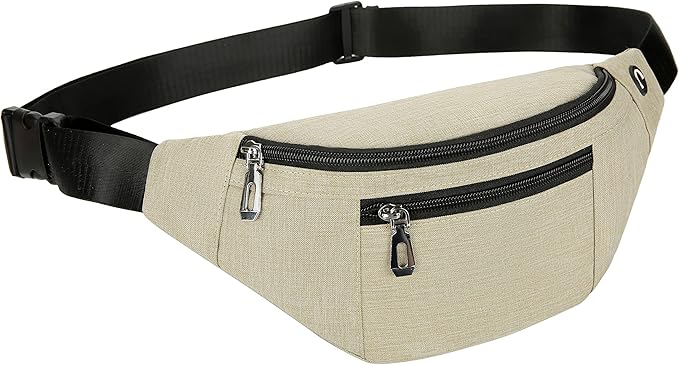 Fanny Pack for Men & Women, Fashion Waterproof Waist Packs with Adjustable Belt, Casual Bag Bum Bags for Travel Sports Running.