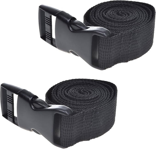 Cosmos Pack of 2 Black Color Mattress Backpack Sleeping Bag Straps for Outdoor Activities