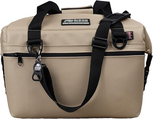 Bison Coolers Softpak Series, Made in USA, Soft Cooler Bag Insulated Leak Proof for Beach, Travel, Camping, Picnic, Car, Trips, 24+ Hour Ice Retention