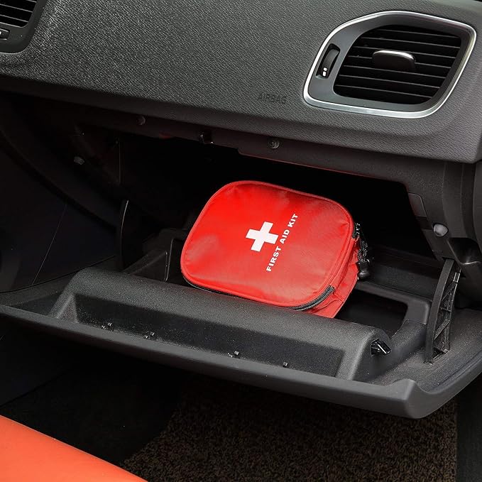 AOUTACC Nylon First Aid Kit Empty, Travel Empty First Aid Kit Pouch Bag for Emergency at Home, Office, Car, Outdoors, Boat, Camping, Hiking(Bag Only)