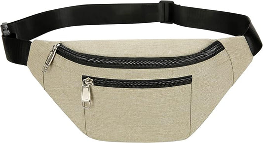 Fanny Pack for Men & Women, Fashion Waterproof Waist Packs with Adjustable Belt, Casual Bag Bum Bags for Travel Sports Running.