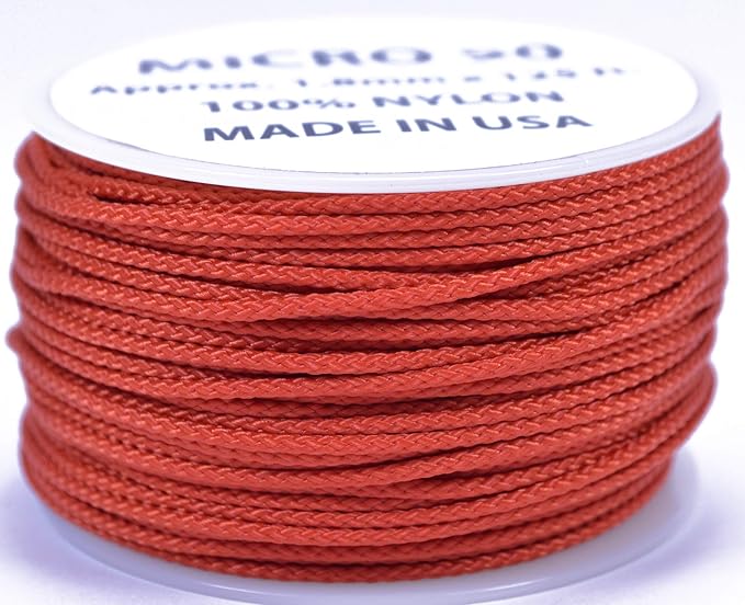 BORED? PARACORD! Nylon Micro Cord - 125 or 1000 Foot Spool Options - 70+ Colors and Patterns - 1.18mm Cord