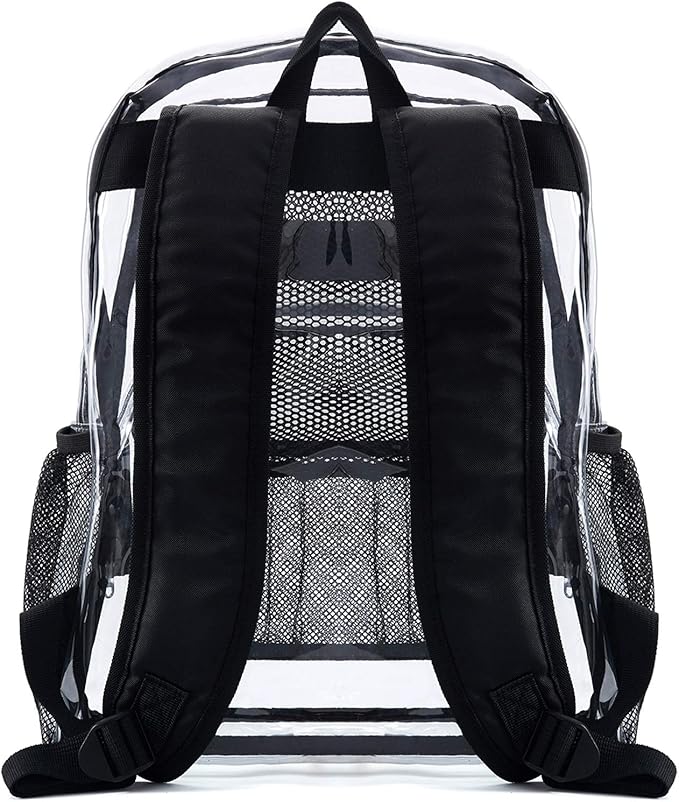 Vorspack Clear Backpack - Heavy Duty PVC Transparent See Through Backpack for College & Workplace