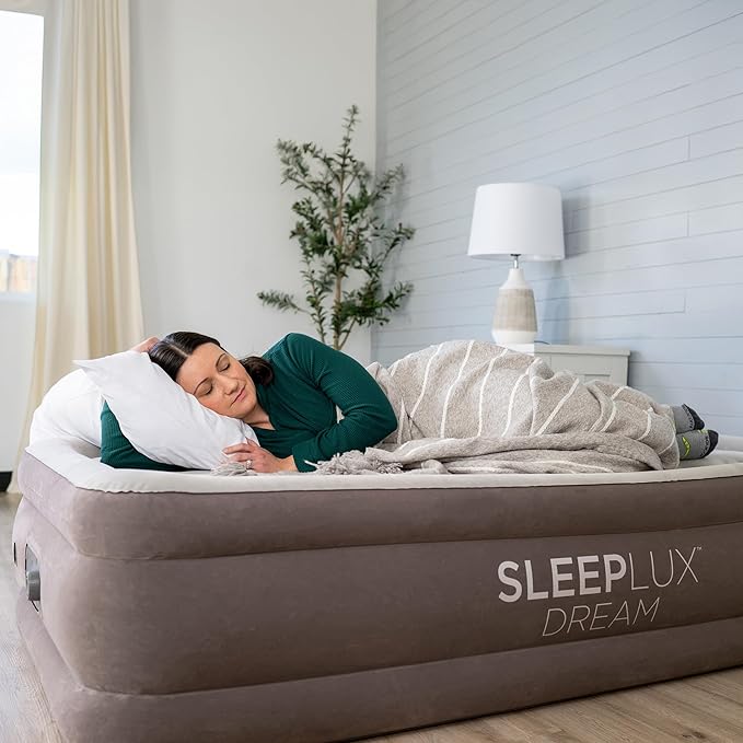 SLEEPLUX Durable Inflatable Air Mattress with Built-in Pump, Pillow and USB Charger