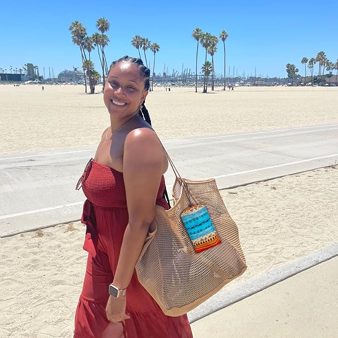 Beach Blanket Waterproof Sandproof, Outdoor Picnic Blankets Sand Free for 4 Adults, Lightweight Quick Drying Beach Mat for Beach Travel, Camping, Hiking, Boho Beach Essentials Accessories