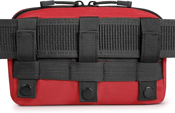 Tactical Molle Admin Pouch Utility Laser Cut EDC Tool Pouch Bag Horizontal Modular Pouches Include US Flag Patch and Keychain