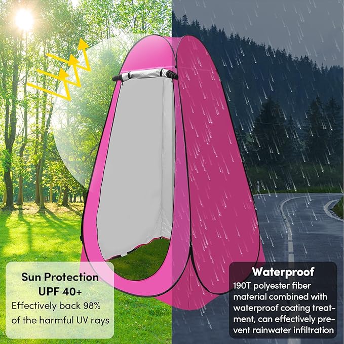 Pop Up Privacy Tent Shower Tent Changing Tent Portable Outdoor Camping Bathroom Toilet Tent Changing Dressing Room Privacy Shelters Room for Hiking and Beach Sun Shelter Picnic Fishing- Waterproof