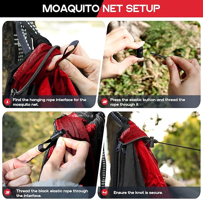 Camping Hammock Mosquito Net,Double & Single Portable Hammocks Hammocks with 2 Tree Straps,Hammock Tent for Travel Camping,Camping Accessories for Indoor Outdoor Hiking Backpacking Backyard Beach